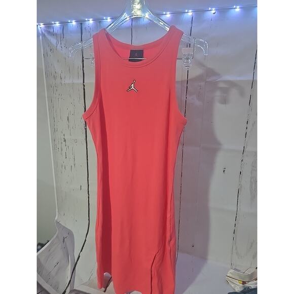 Nike Dresses & Skirts - Nike Jordan Ribbed Slit‎ Hem Body-Con Dress Pink Size Medium